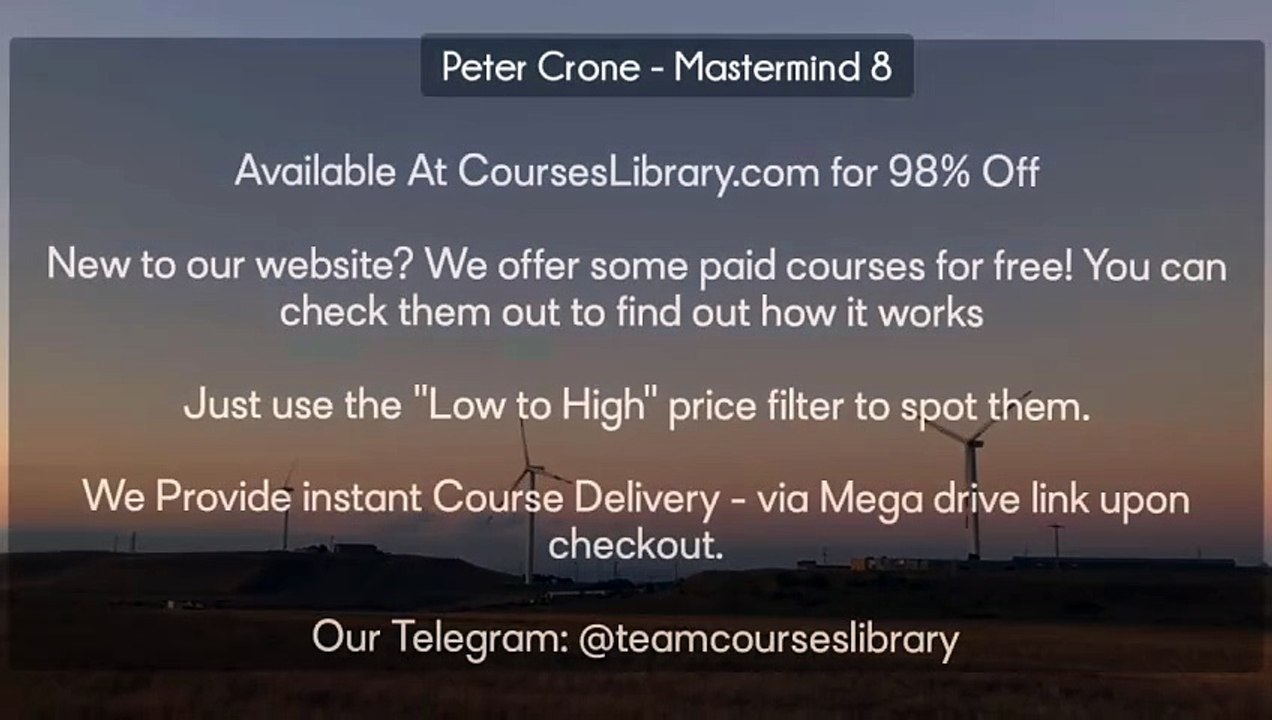 (Courseslibrary.com)Peter Crone - Mastermind 8