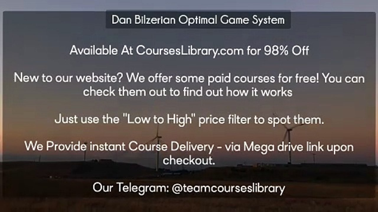 (Courseslibrary.com)Dan Bilzerian Optimal Game System