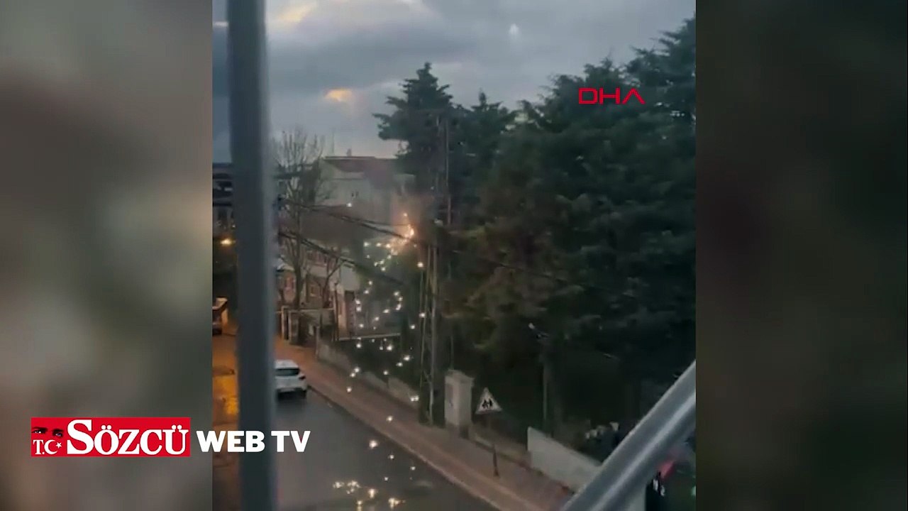 Elektrik trafosundan saçılan kıvılcımlar paniğe neden oldu