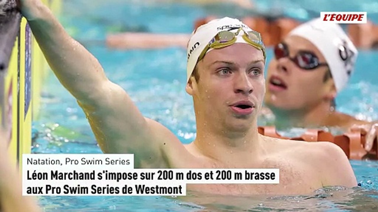 Léon Marchand s'impose sur 200 m dos et 200 m brasse aux Pro Swim Series de Westmont - Natation - Pro Swim Series