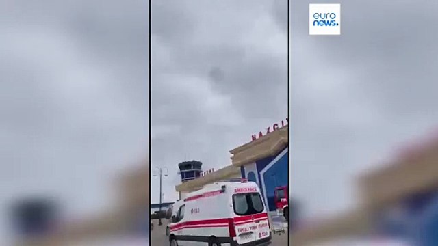 شاهد: ضربة بطائرة مسيرة تستهدف مطار ناخيتشيفان في أذربيجان