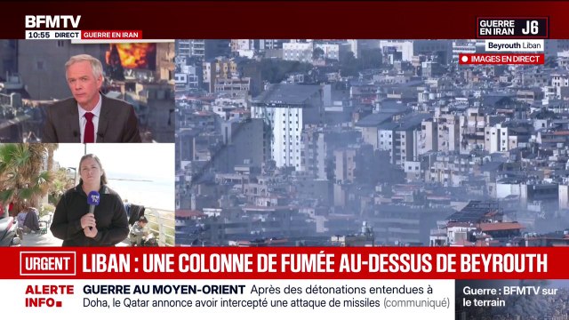 Guerre au Moyen-Orient: reprise des bombardements au Liban, une colonne de fumée aperçue au-dessus de Beyrouth