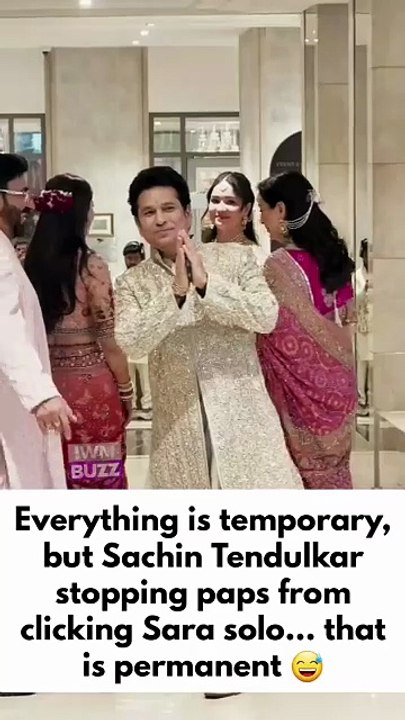 Arjun Tendulkar wedding: Everything is temporary, but Sachin Tendulkar stopping paps from clicking Sara Tendulkar solo… that is permanent
