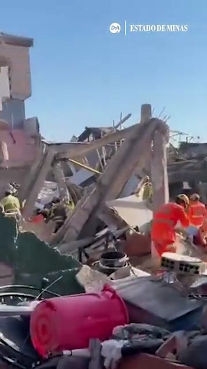 Lar de idosos desaba em BH: bombeiros buscam desaparecidos