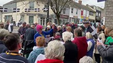 Singing in Saltash on St Piran's Day