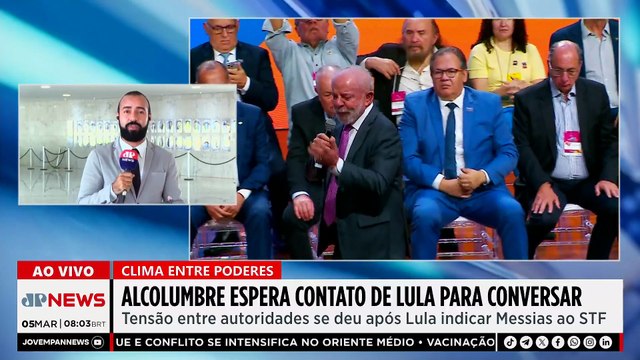 Alcolumbre cobra diálogo de Lula sobre indicação de Messias ao STF