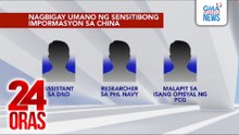 RORE mission sa WPS at ibang confidential info, ibinibigay ng 3 Pinoy sa China, ayon sa NSC | 24 Oras