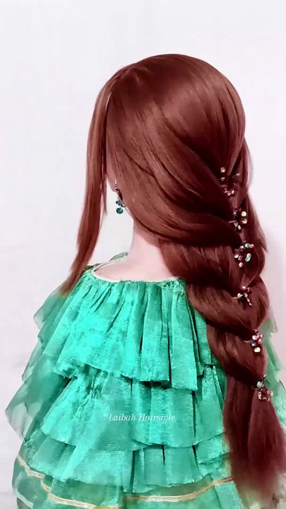 Front hairstyle for girls ponytail hairstyle braid hairstyle wedding