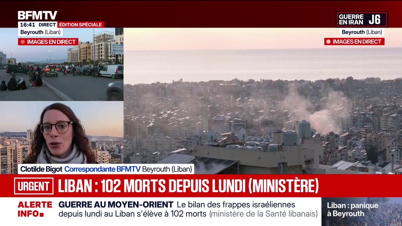 Liban: le bilan des frappes israéliennes depuis ce lundi s'élève désormais à 102 morts (ministère de la Santé libanais)