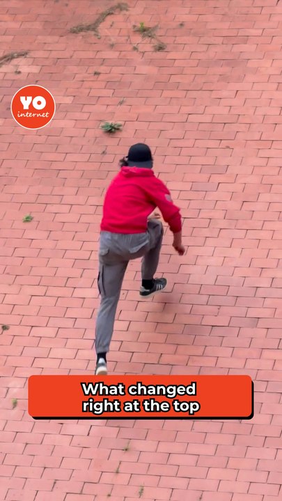 Runner Loses Grip and Slides Downward