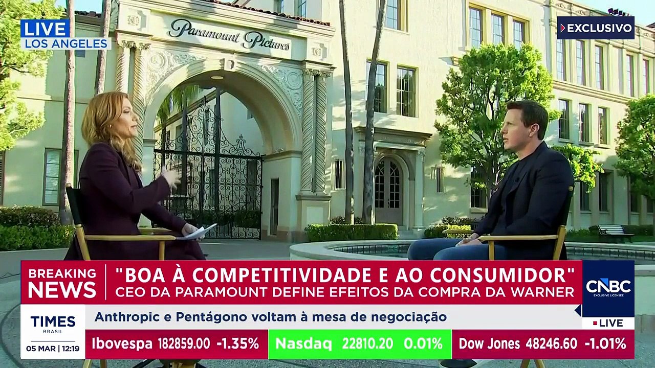 EXCLUSIVO: saiba o que o CEO da Paramount falou sobre a compra da Warner | CNBC BREAKING
