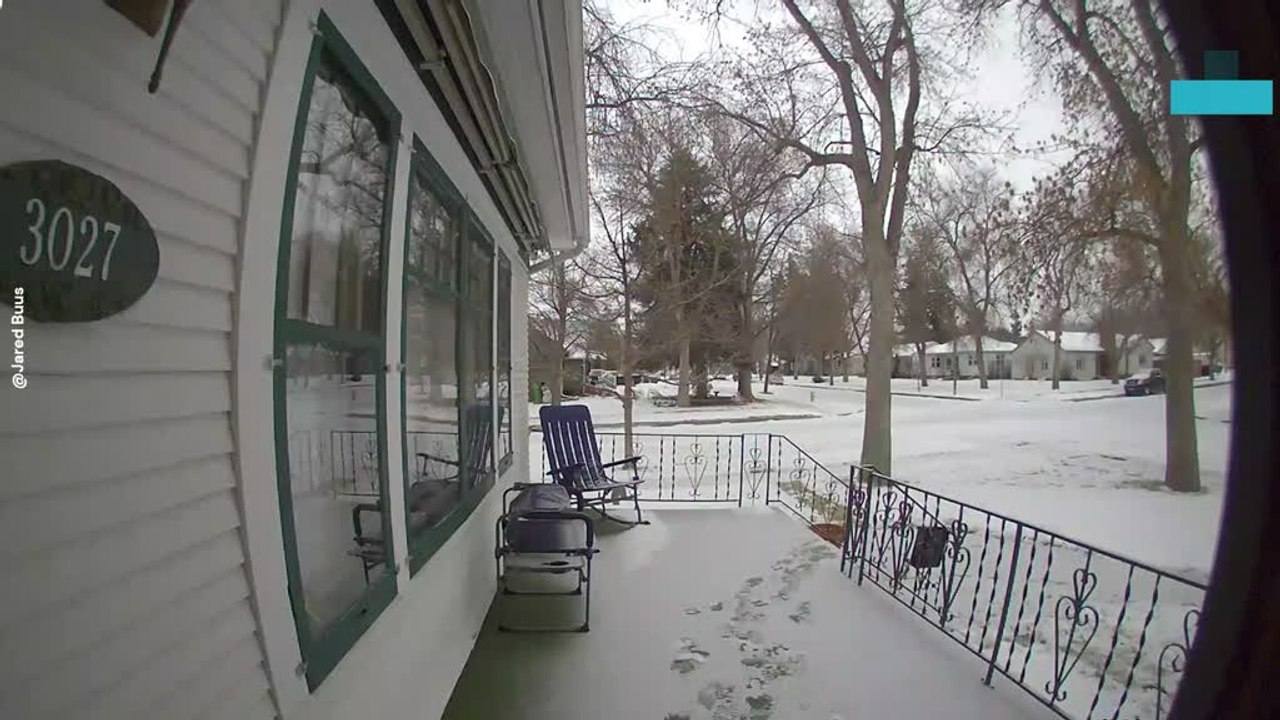 Man Slips on Icy Stairs While Stepping Out to Get Mail