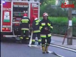 Pozar kamienicy w Lublinie
