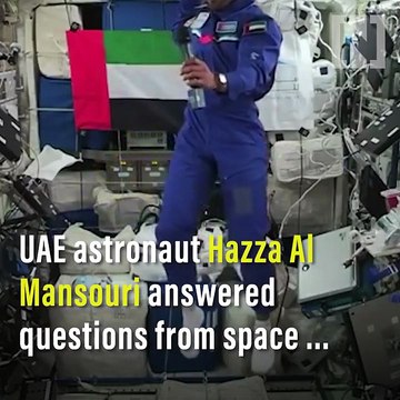 هزاع المنصوري يجيب على أسئلة رواد فضاء شباب من الفضاء