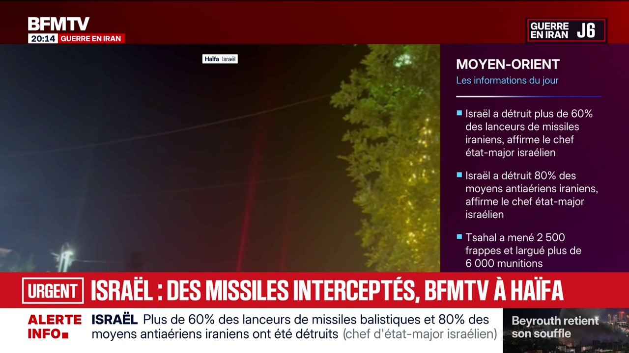 Guerre au Moyen-Orient: des missiles libanais interceptés par l'armée israélienne au nord du pays