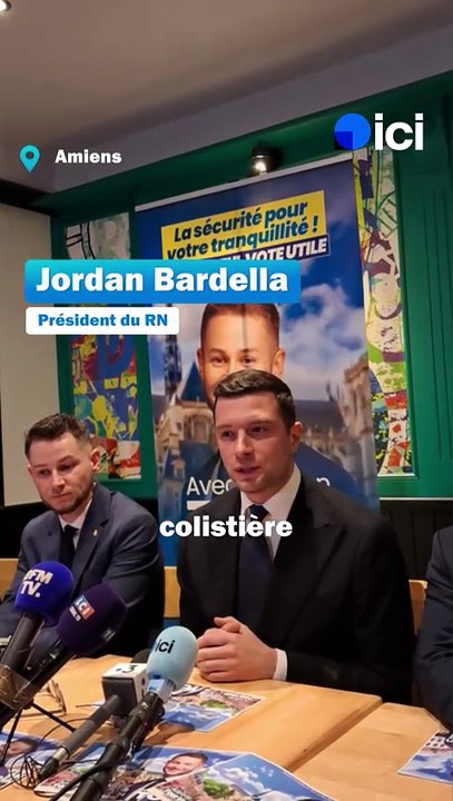 Jordan Bardella en déplacement à Amiens