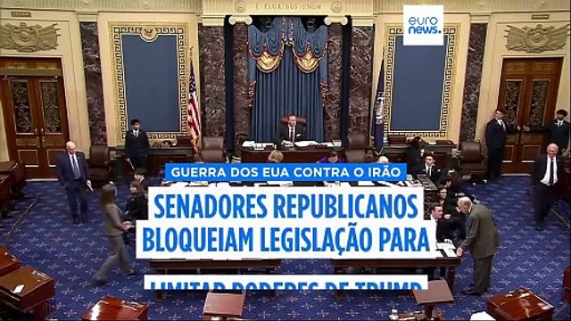 Republicanos do Senado dos EUA bloqueiam legislação para limitar os poderes de Trump na guerra contra o Irão