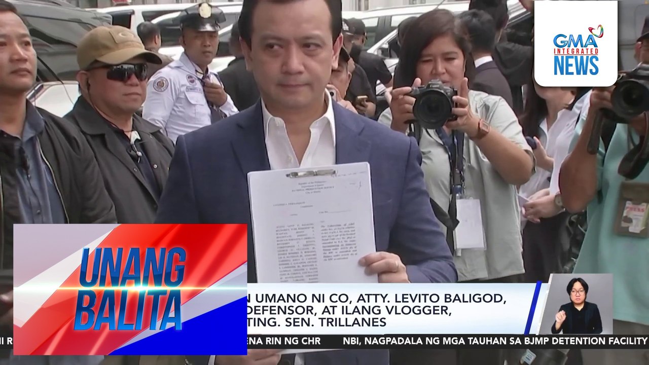 18 dating tauhan umano ni Co, Atty. Levito Baligod, dating Rep. Mike Defensor, at ilang vlogger, inireklamo ni dating Sen. Trillanes | Unang Balita