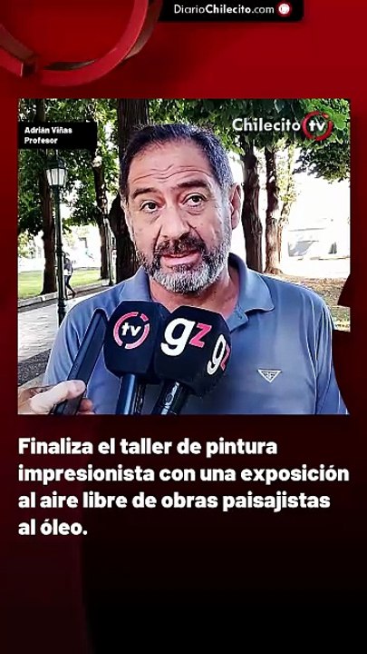 Finaliza el taller de pintura impresionista con una exposición al aire libre de obras paisajistas al óleo.