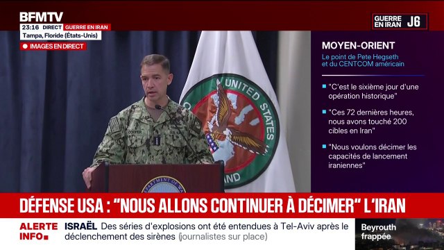 Guerre au Moyen-Orient: Nous allons continuer à décimer l'Iran , assure le commandant du Commandement central des États-Unis