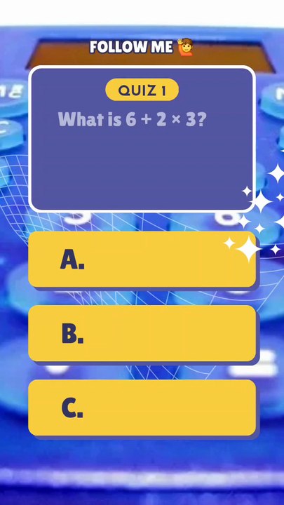 What is 6 + 2 × 3 =?#quiz #quiztime #braintest #quiztest #QuizTime #trivia#USAQuiz #USATrivia