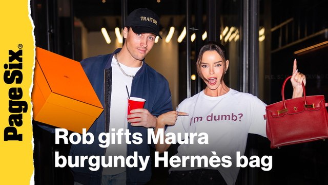 Birkin surprise! 'Traitors' winner Rob Rausch gifts Maura Higgins burgundy Hermès bag on 'WWHL'