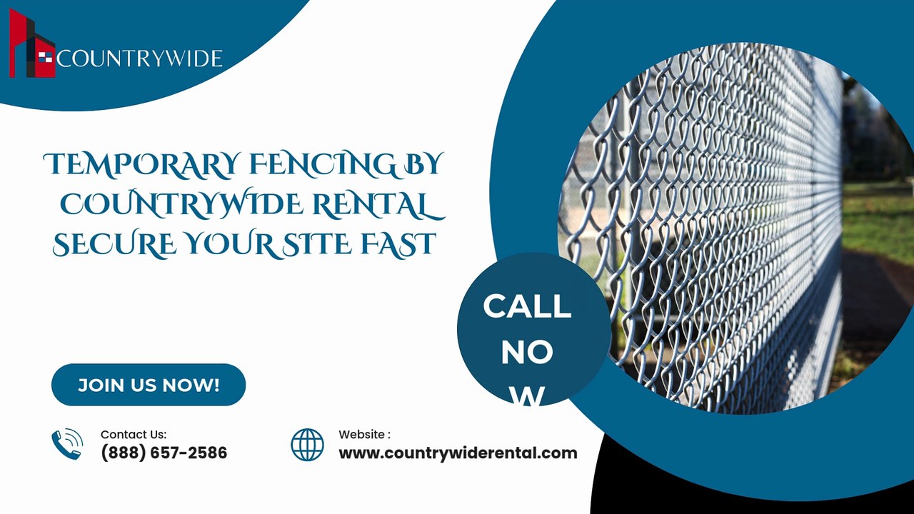 Secure Your Site Fast Temporary Fencing by Countrywide Rental