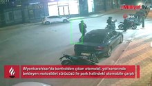 Telefonda konuşurken ölümle burun buruna geldi! Üzerine hızla gelen...