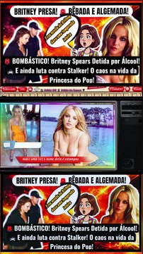 💔 Sirenes e drama! #britneyspears é detida por álcool enquanto perseguidor volta a assustara-la 😱🍷Notícias 100 notícias dos Famosos