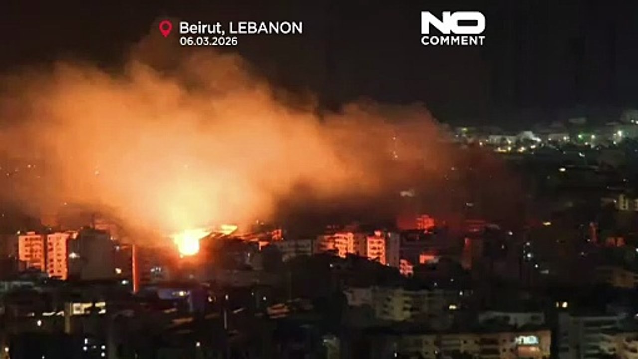 Nuevos bombardeos israelíes sacuden suburbio de Beirut mientras civiles huyen ante posible escalada