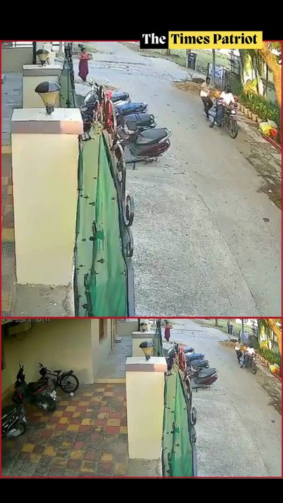 CCTV Captures Chain Snatching in Hanmakonda: Woman’s Gold Chain Stolen While Drawing Rangoli Outside Home