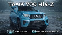 Great Wall Tank 700 Hi4-Z Debüt: 248 PS, LiDAR und riesiger Offroad-Look