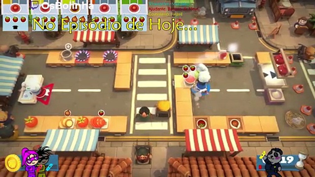 Overcooked: All You Can Eat - Três Atrapalhados Brigando no Sinal