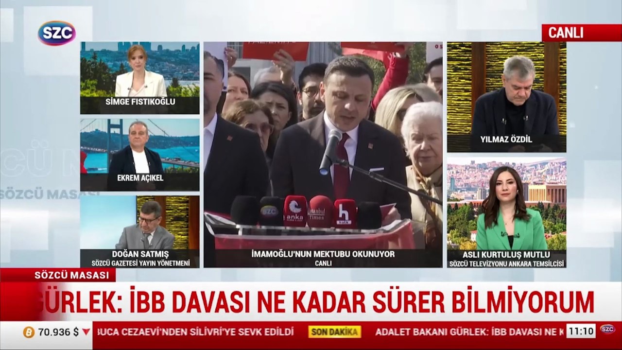 CHP İstanbul İl Başkanı Özgür Çelik, İmamoğlu'nun mektubunu okudu