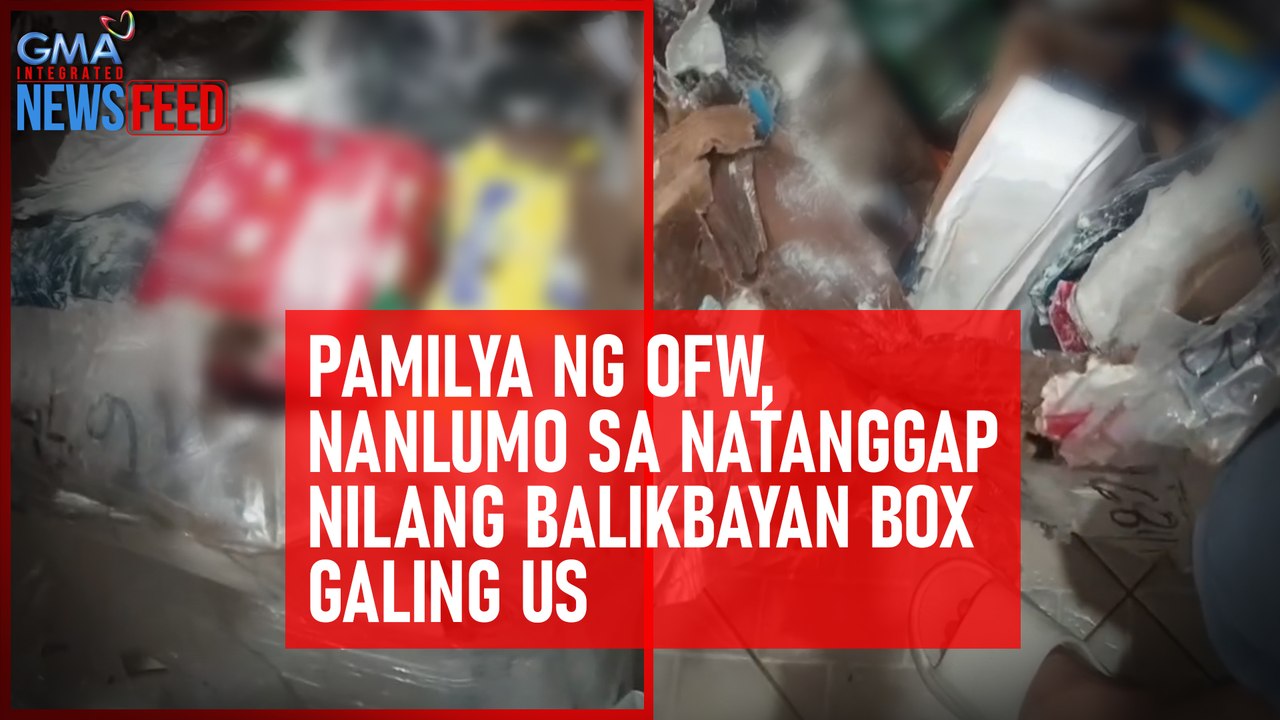 Pamilya ng OFW, nanlumo sa natanggap nilang balikbayan box galing US | GMA Integrated Newsfeed