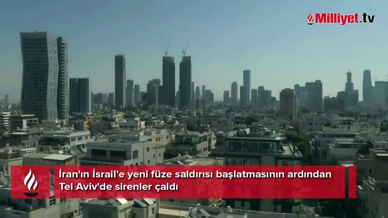İran'ın İsrail'e yeni füze saldırısı başlatmasının ardından Tel Aviv'de sirenler çaldı