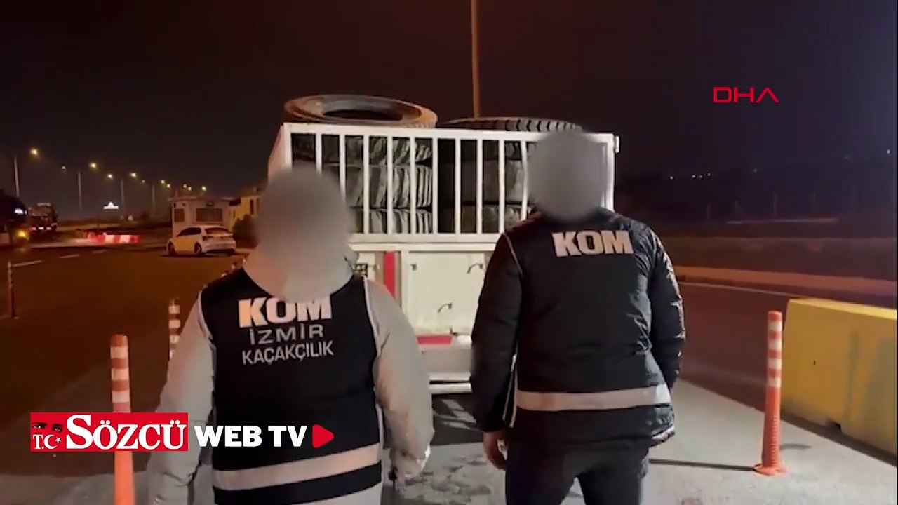 Araç lastiklerine gizlenmiş 8 bin 550 paket kaçak sigara ele geçirildi; 2 tutuklama