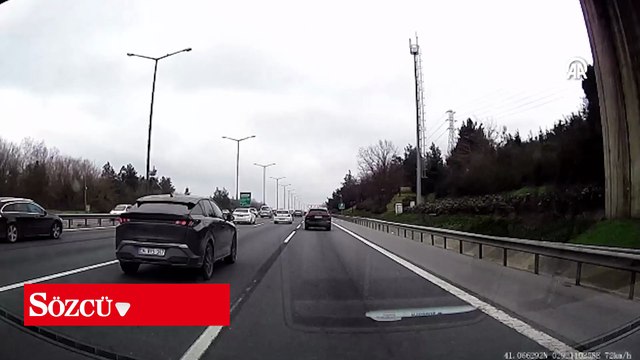 Ümraniye'de makas atıp trafiği tehlikeye düşüren 2 sürücüye para cezası