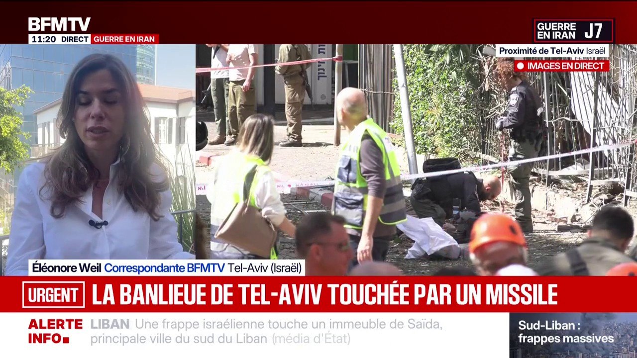 Guerre au Moyen-Orient: la banlieue de Tel-Aviv touchée par les débris d'un missile intercepté