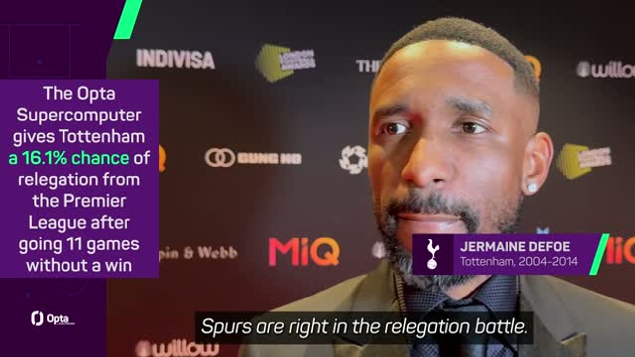 'There's nowhere to hide now' - Defoe on Spurs' relegation battle