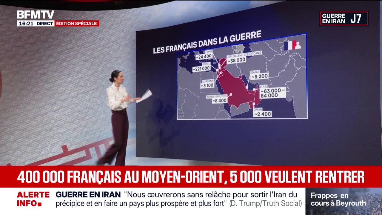 400.000 Français sont au Moyen-Orient et 5.000 d'entre eux ont demandé à être rapatrié à cause du conflit au Moyen-Orient