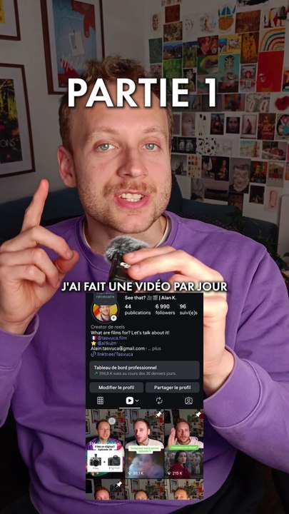 j'ai posté 1 vidéo par jour pendant 1 mois !