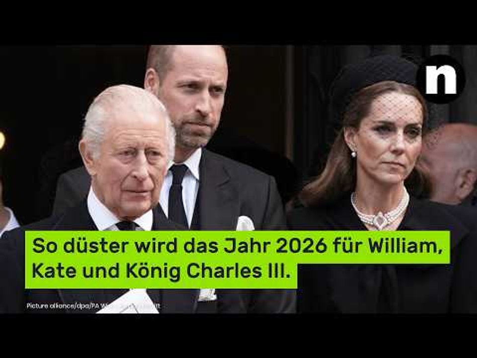 Royales Schicksalsjahr 2026?: So düster wird das Jahr für William, Kate und König Charles III.