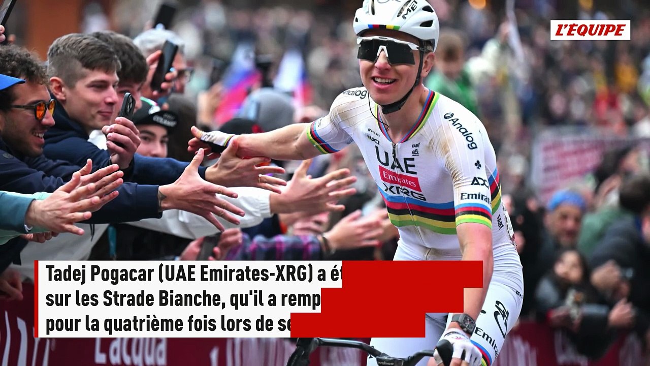 Tadej Pogacar remporte les Strade Bianche devant Paul Seixas - Cyclisme