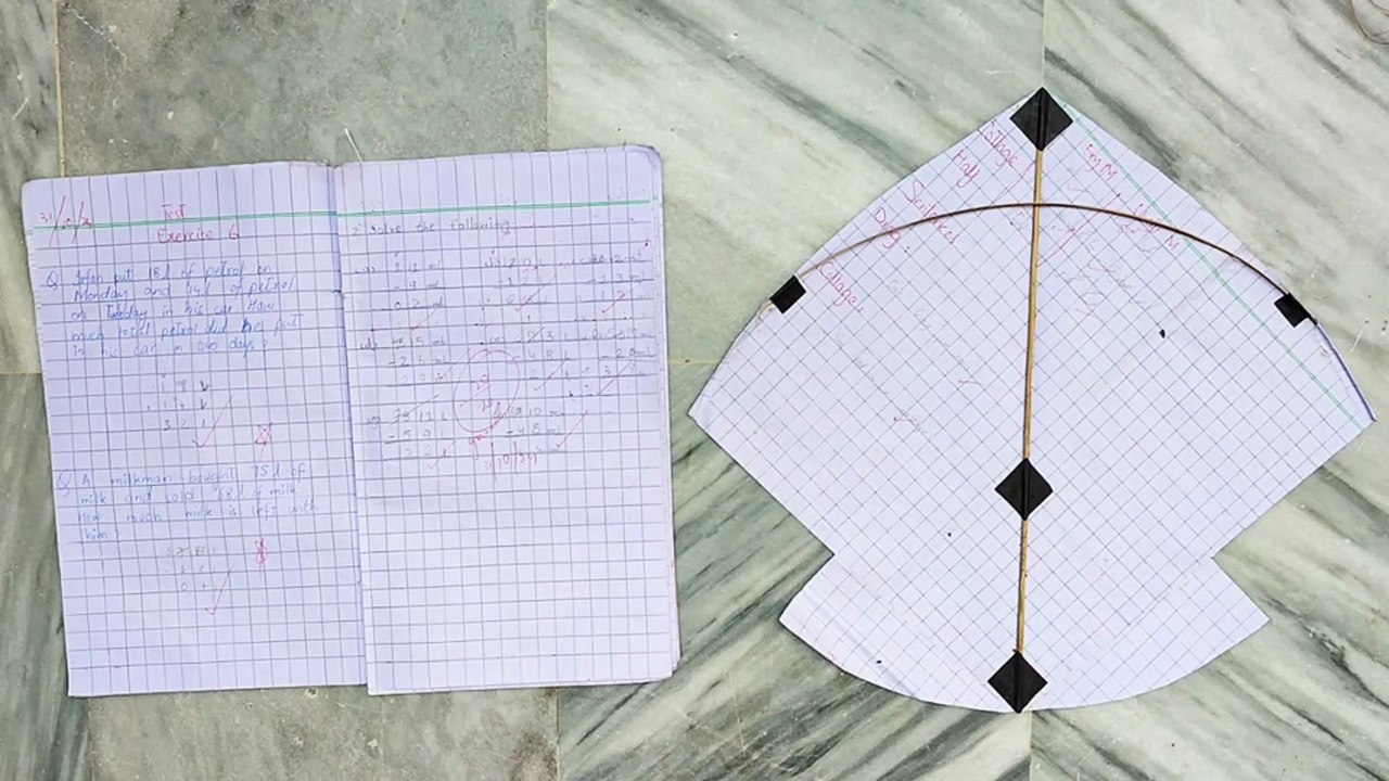 How to Make Kite with Notebook Paper  | Easy DIY Kite Making at Home - kite flying tutorial