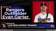 Evan Carter LIVE From Rangers Spring Training