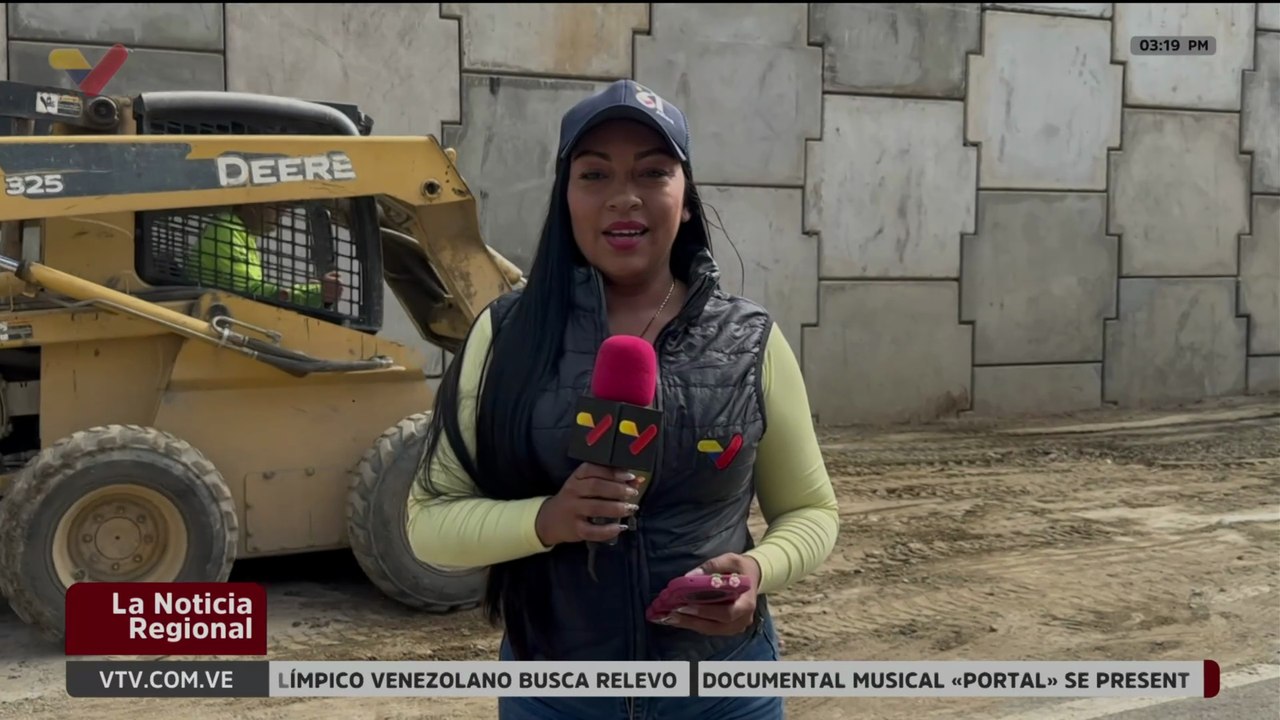 Autoridades inspeccionan la construcción de un muro de contención en el Corredor Vial Caracas-La Guaira