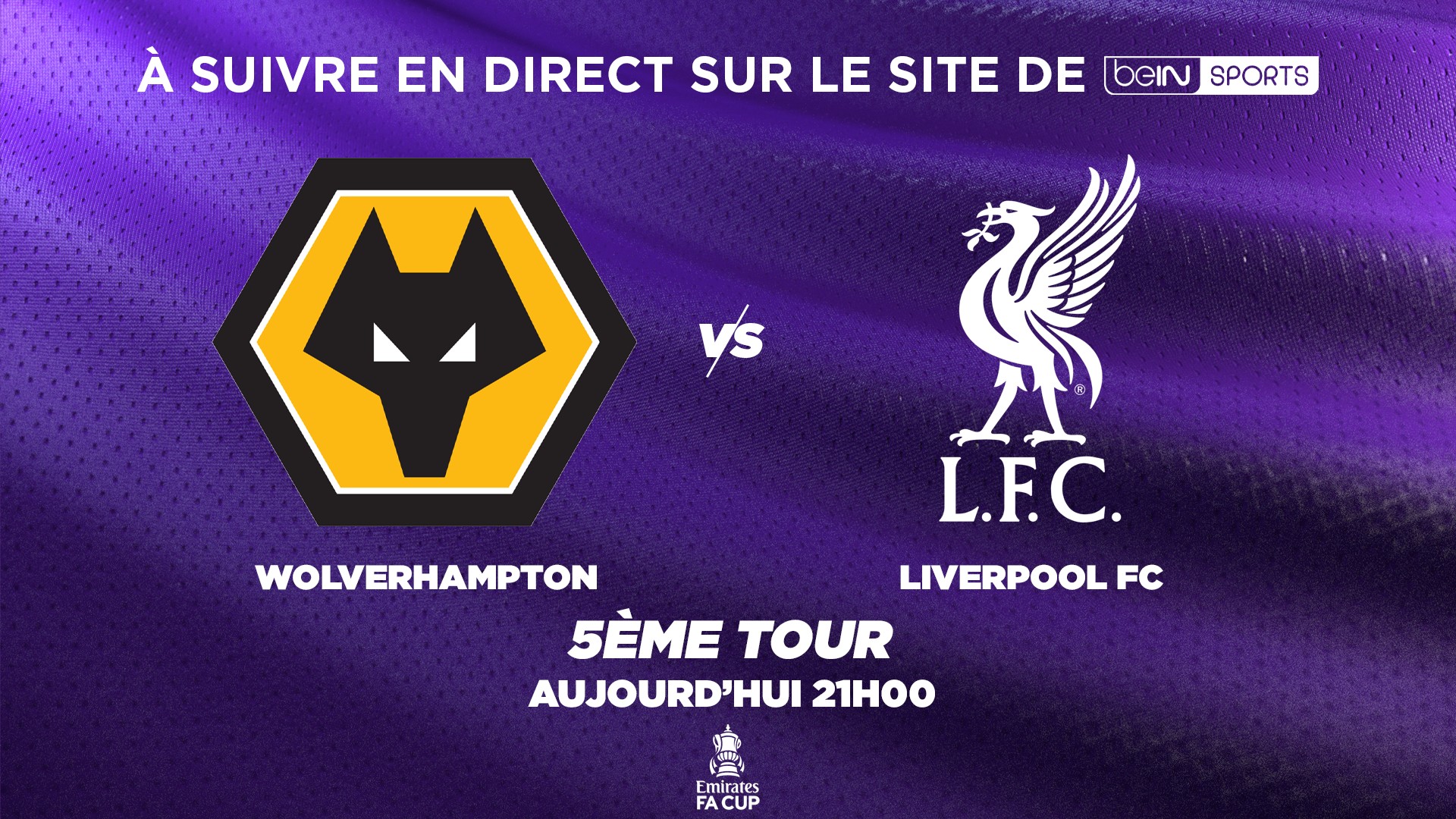 FA Cup : Wolverhampton - Liverpool en direct vidéo