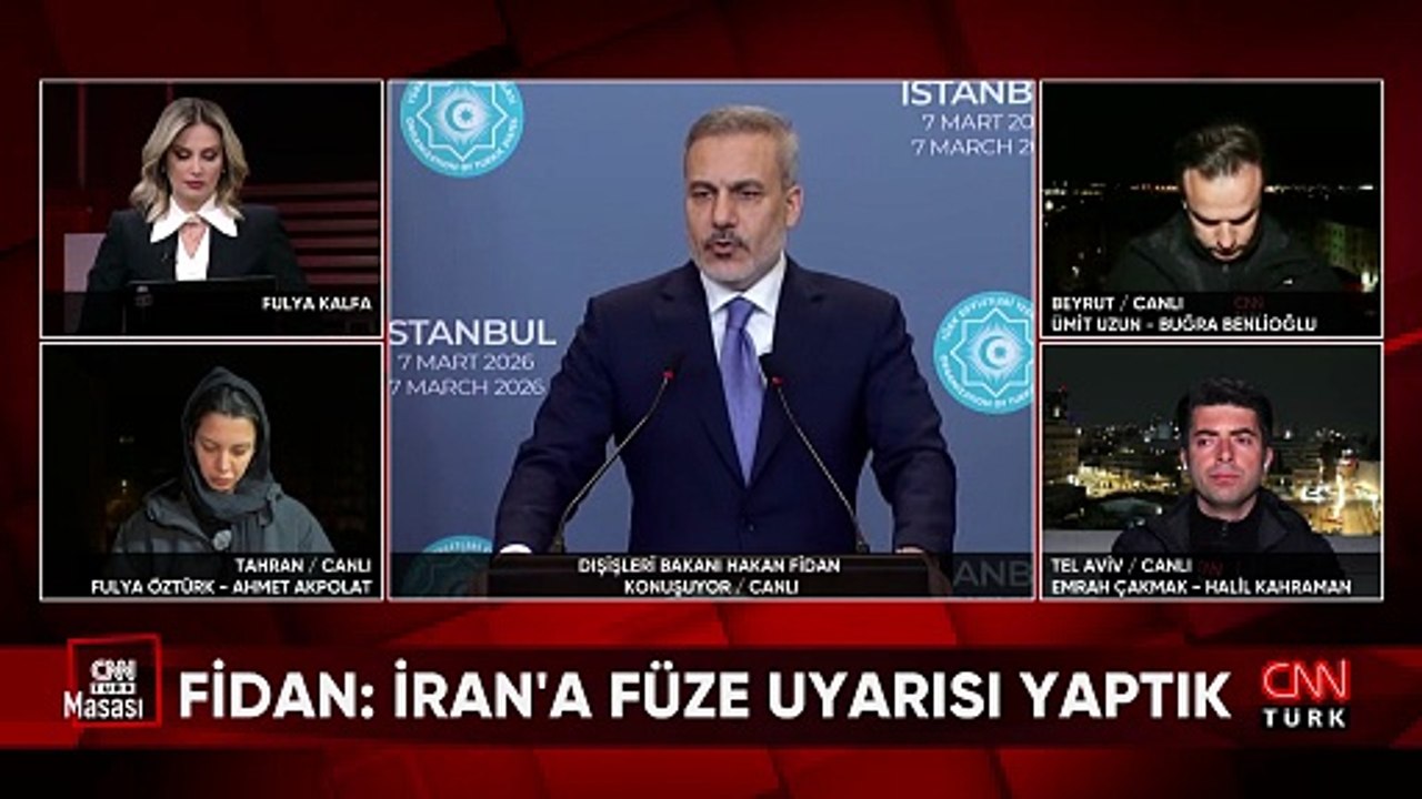 Türkiye'nin İran'a uyarısı, ABD-İsrail'in petrol depolarını bombalaması ve Trump'ın savaşın 8. günündeki açıklamaları CNN TÜRK Masası'nda konuşuldu