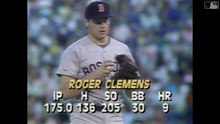 Roger Clemens (BOS) goes the distance for his 7th shutout of the season, striking out 14 Rangers (7/25/88)